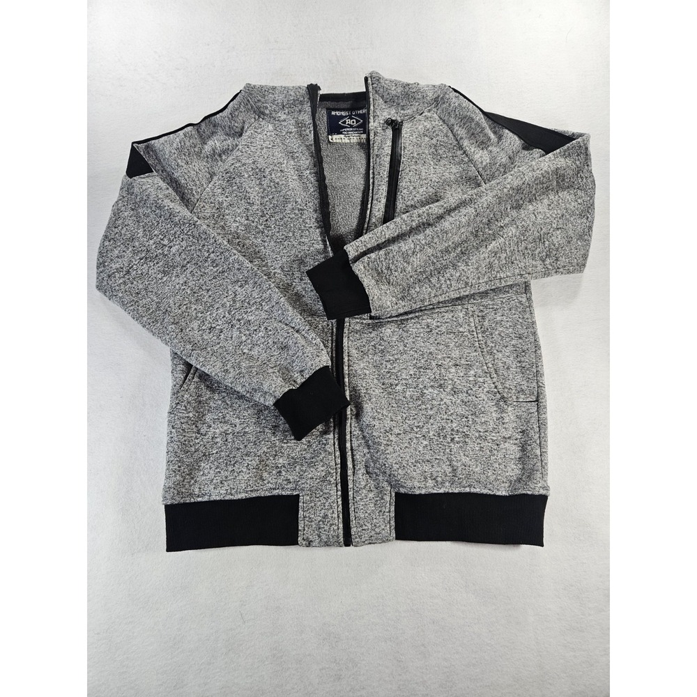 Amongst Others American Legacy Men's Zip Up Hoodie Med Black Gray Long Sleeves